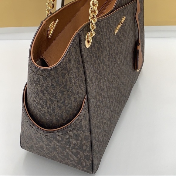 MICHAEL KORS LG XCHAIN SHOULDER TOTE & WALLET-WRISTLET-PHONE CASE 2 piec… - Picture 11 of 16